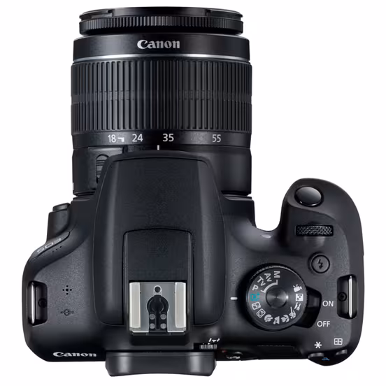 نمای بالایی و کنترلهای Canon EOS 2000D