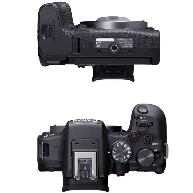 نمای بالا و زیر دوربین Canon EOS R10