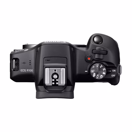 نمای بالایی و کنترلهای Canon EOS R100
